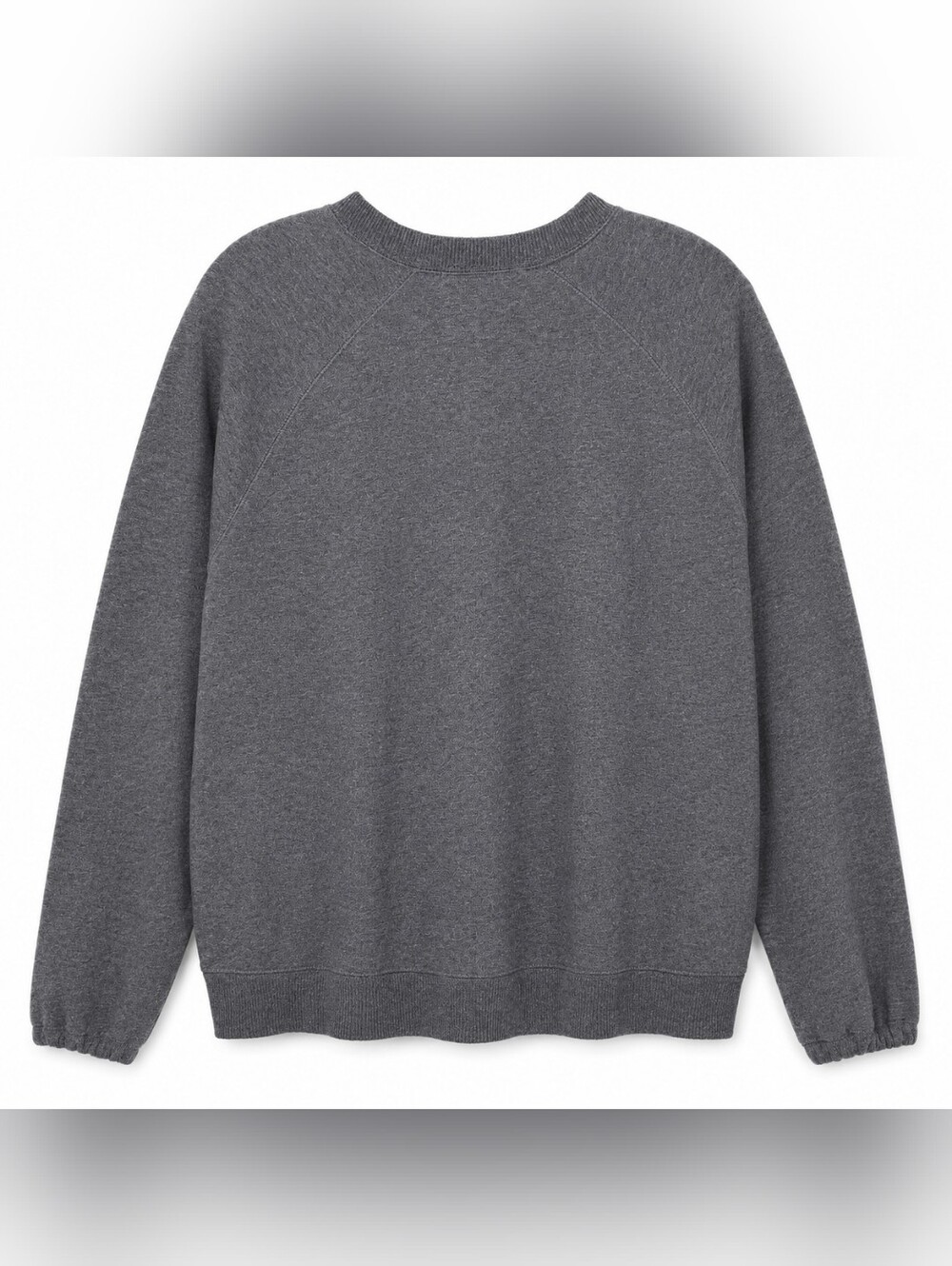 Women's Gray Oversized Cozy Athleisure Sweatshirt Pullover Petite XL Minimalist - Picture 3 of 12